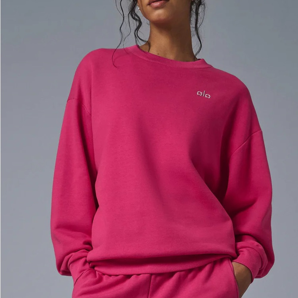 Alo accolade pink crush crewneck